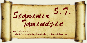 Stanimir Tamindžić vizit kartica
